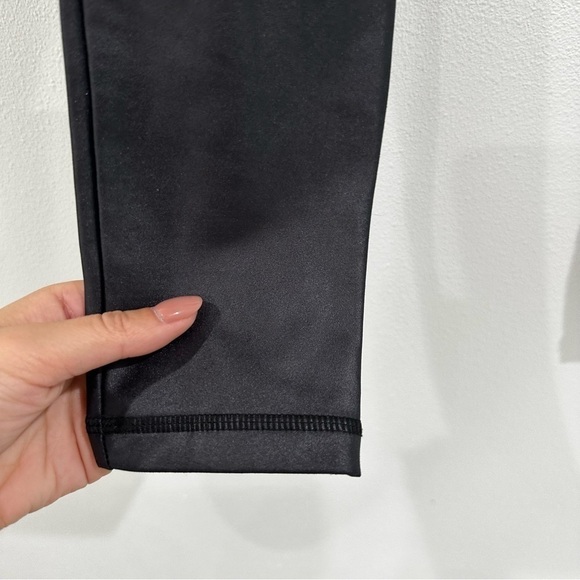 ZYIA Metallic Light N Tight High Rise Leggings 7/8 Black Green Colorblock Size 4 - Picture 7 of 11